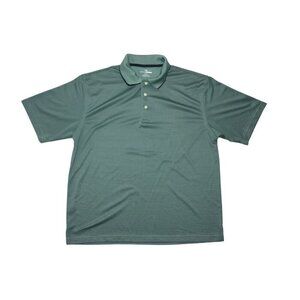 Grand Slam Golf Polo Shirt XL/XG Green Stripe Short Sleeve, Polyester Mens Shirt